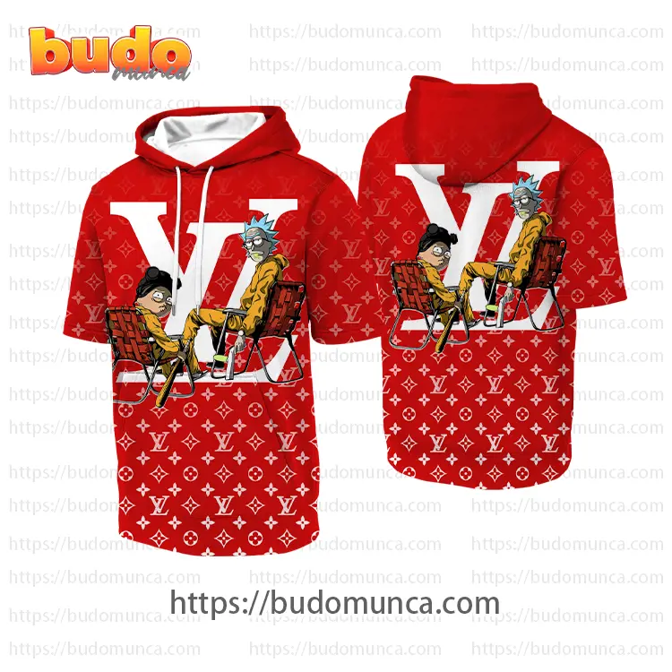 Louisvuitton and rick and morty breaking bad hooded short sleeve t-shirt gift uninque for kid man women